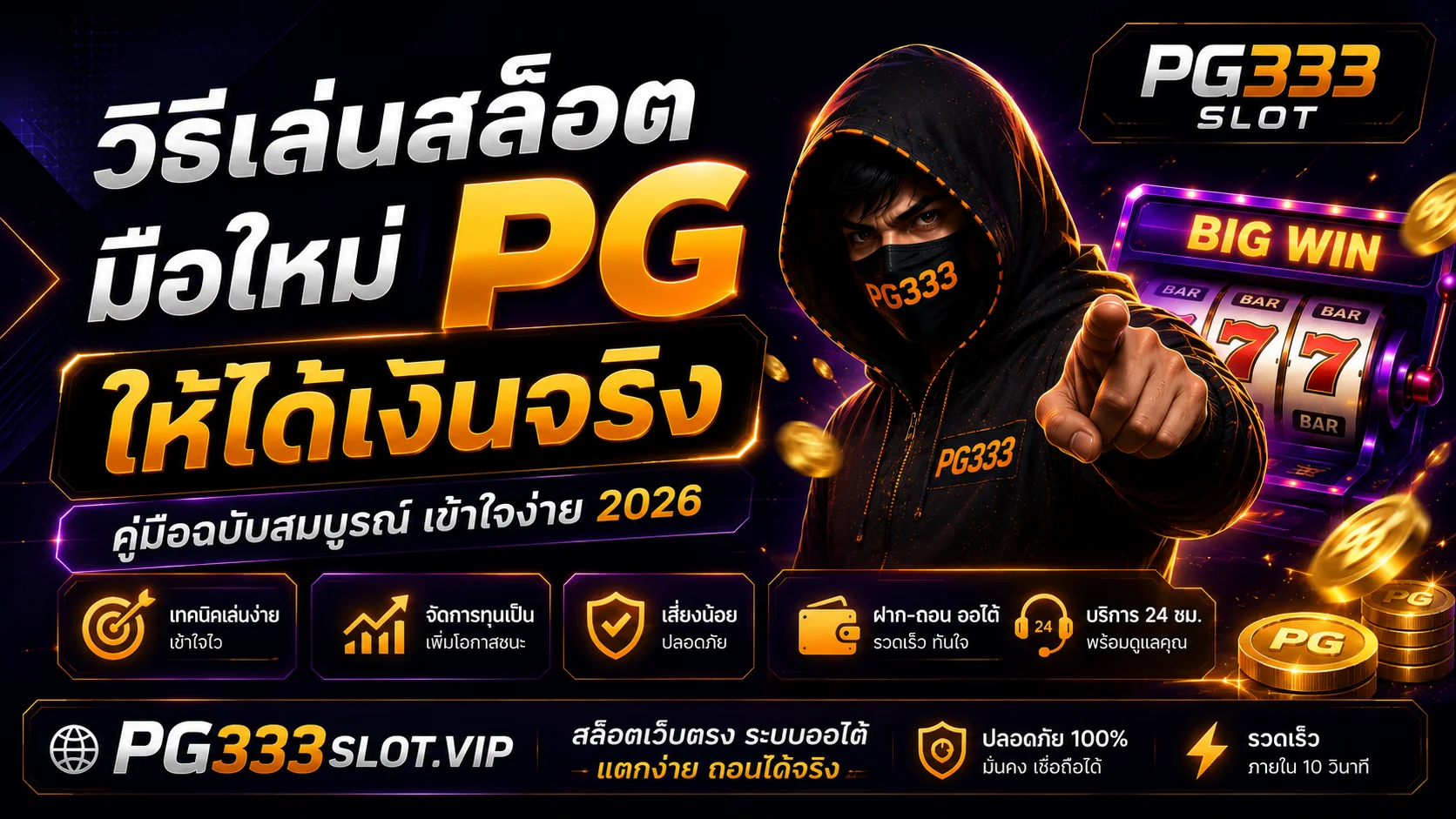 วิธีเล่นสล็อตมือใหม่ PG Soft คู่มือเทคนิคทำกำไรสำหรับผู้เริ่มต้น 2026